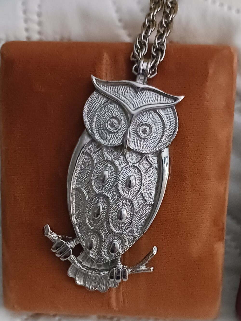 Park Lane Owl Silver Pendant Necklace Vintage